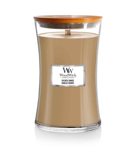 Woodwick Gilded Sands mirisna svijeća s drvenim fitiljem 609,5 g