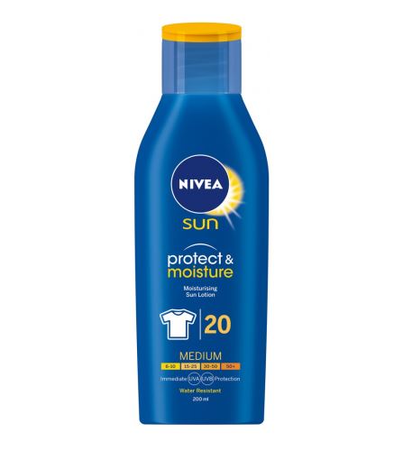 Nivea Sun Protect & Moisture losion za sunčanje SPF 20 200 ml