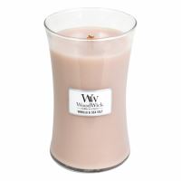 WoodWick Vnilla &amp; Sea Salt mirisna svijeća s drvenim fitiljem 609,5 g