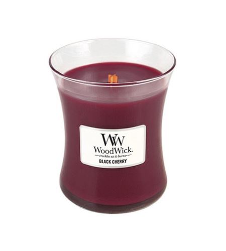 WoodWick Black Cherry mirisna svijeća s drvenim fitiljem 275 g