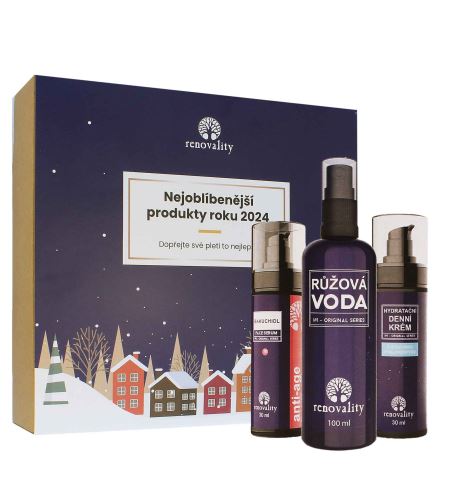 Renovality Original Series Šampon za oštećenu, kemijski tretiranu kosu Bakuchiolové sérum 30 ml + růžová voda 100 ml + denní krém s kyselinou hyaluronovou 30 ml