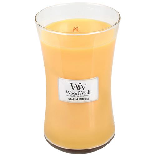 WoodWick Seaside Mimosa mirisna svijeća s drvenim fitiljem 609,5 g