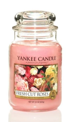 Yankee Candle Fresh Cut Roses mirisna svijeća 623 g