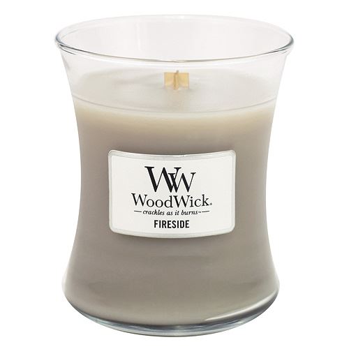 WoodWick Fireside mirisna svijeća s drvenim fitiljem 275 g