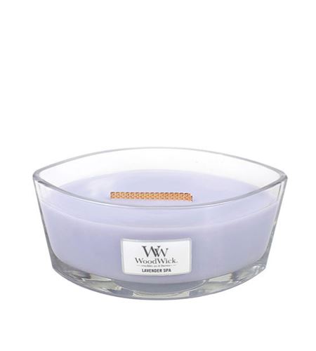 WoodWick Lavender Spa mirisna svijeća s drvenim fitiljem 453,6 g
