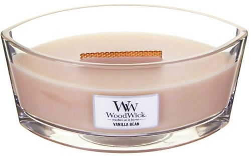WoodWick Vanilla Bean mirisna svijeća s drvenim fitiljem 453,6 g