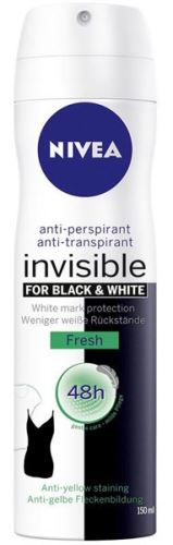Nivea Invisible Black & White Fresh dezodorans u spreju 150 ml