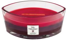 WoodWick Trilogy Sun Ripened Berries mirisna svijeća s drvenim fitiljem 453,6 g