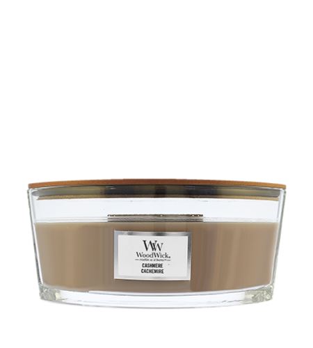 WoodWick Cashmere mirisna svijeća s drvenim fitiljem 453,6 g