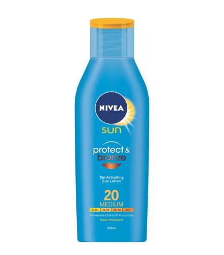 Nivea Sun Protect & Bronze losion za sunčanje SPF 20 200 ml