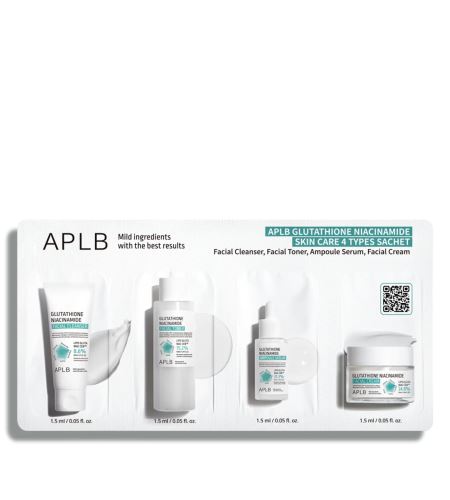 APLB Glutathione Niacinamide Skin Care 4 Types Sachet hidratantni set uzoraka 4 x 3 ml