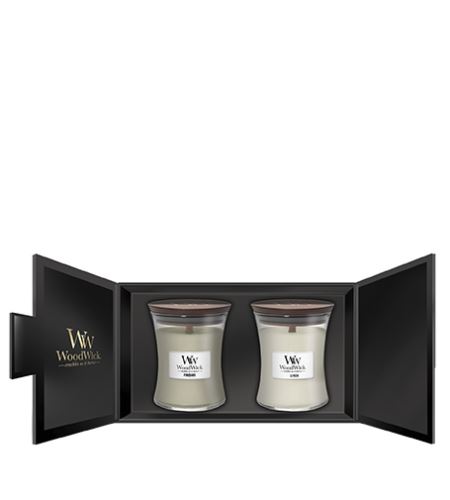 WoodWick Fireside & Linen SET (Scented Candle 2x275g)