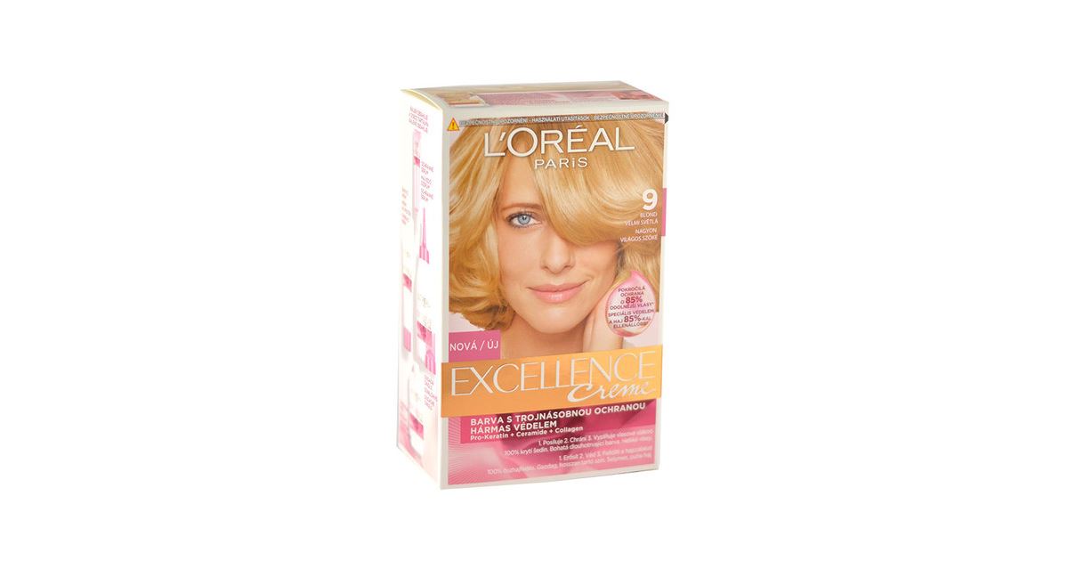 L'Oreal Paris Excellence Creme Permanent Hair Color, 9.5A Lightest Cool Blonde, 1 kit - wide 11
