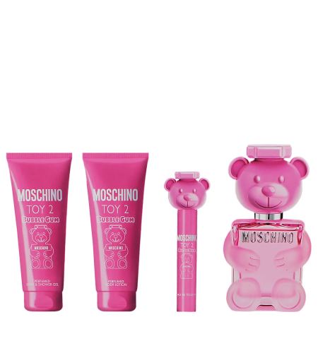 Moschino Toy 2 Bubble Gum lak za kosu za dugotrajan učinak za žene toaletní voda 100 ml + tělové mléko 100 ml + sprchový gel 100 ml + toaletní voda 10 ml