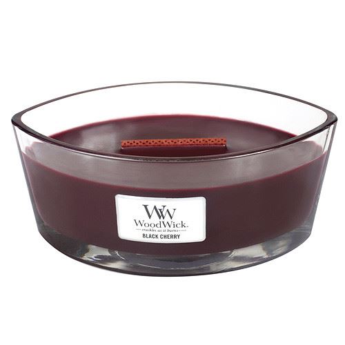 WoodWick Black Cherry mirisna svijeća s drvenim fitiljem 453,6 g