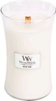 WoodWick White Teak vonná svíčka s dřevěným knotem 609,5 g