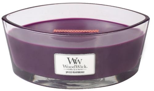 WoodWick Spiced Blackberry mirisna svijeća s drvenim fitiljem 453,6 g