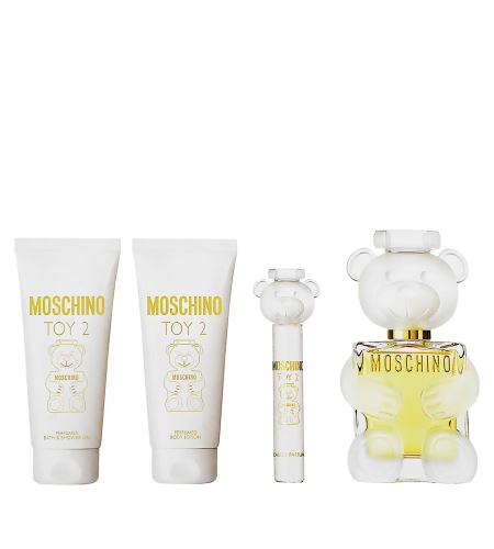 Moschino Toy 2 lak za kosu za dugotrajan učinak za žene parfémovaná voda 100 ml + tělové mléko 100 ml + sprchový gel 100 ml + parfémovaná voda 10 ml