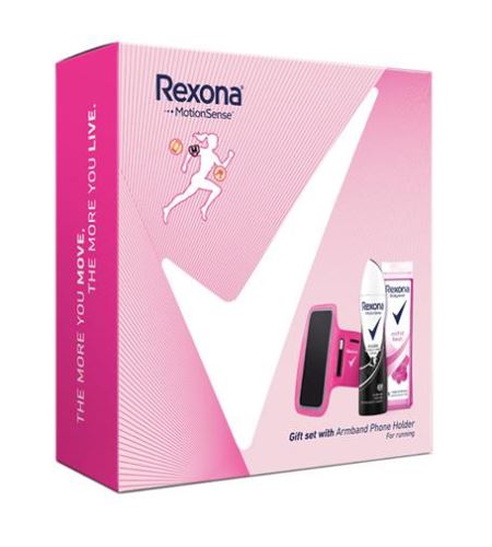 Rexona MotionSense SET W (Antiperspirant 150ml + Shower Gel + Sport Phone Case)