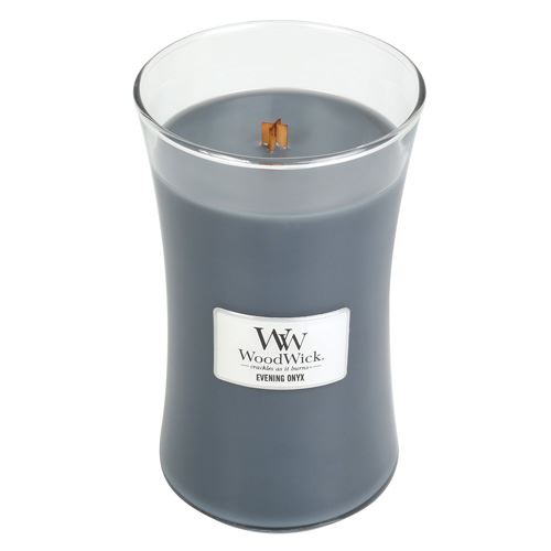 WoodWick Evening Onyx mirisna svijeća s drvenim fitiljem 609,5 g