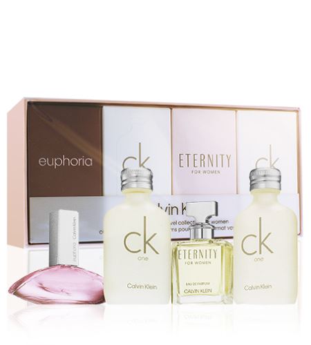 Calvin Klein Ladies set mini proizvoda za žene parfémovaná voda Eternity 5 ml + parfémovaná voda Euphoria 4 ml + 2x toaletní voda CK One 10 ml