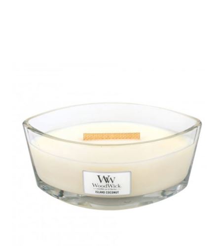 WoodWick Island Coconut mirisna svijeća s drvenim fitiljem 453,6 g