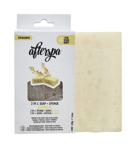 AfterSpa Oatmeal Soap Sponge multifunkcionalna spužvica za sapun 120 g