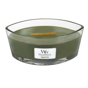 WoodWick Frasier Fir mirisna svijeća s drvenim fitiljem 453,6 g
