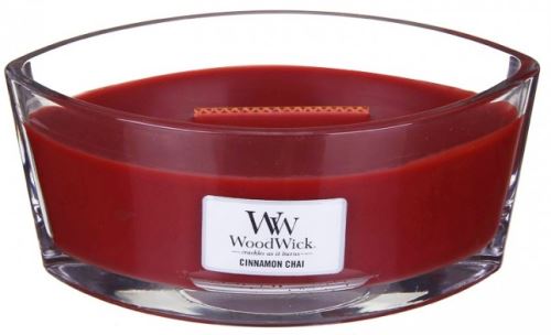 WoodWick Cinnamon Chai mirisna svijeća s drvenim fitiljem 453,6 g