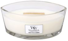 WoodWick White Tea &amp; Jasmine vonná svíčka s dřevěným knotem 453,6 g
