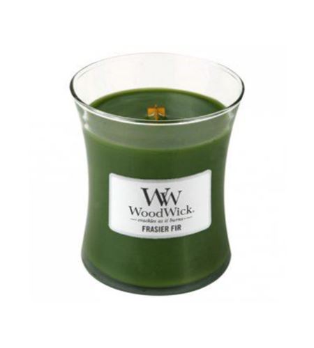 WoodWick Frasier Fir mirisna svijeća s drvenim fitiljem 275 g