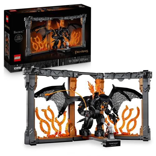 LEGO® Icons 10367 Gospodar prstenova: Balrog™ u kutku među knjigama