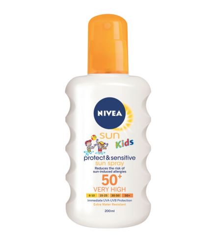Nivea Sun Kids Protect & Sensitive sprej za sunčanje za djeca 200 ml