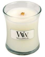 WoodWick White Tea & Jasmine mirisna svijeća s drvenim fitiljem 85 g