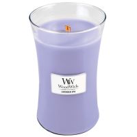WoodWick Lavender Spa mirisna svijeća s drvenim fitiljem 609,5 g