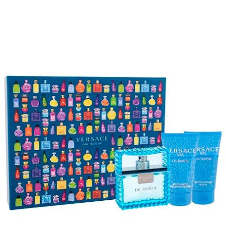 Versace Man Eau Fraiche poklon set za muškarce toaletna voda 50 ml + gel za tuširanje 50 ml + balzam nakon brijanja 50 ml
