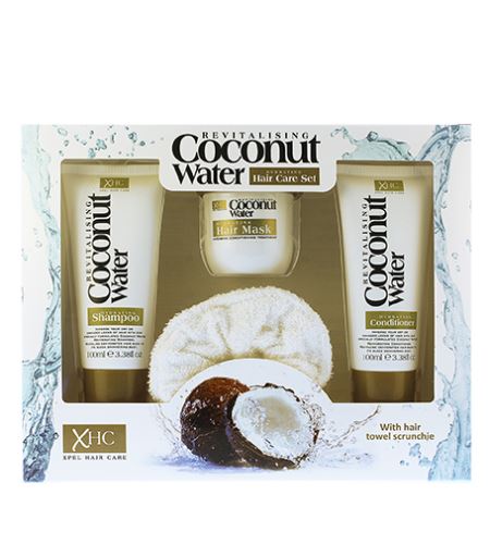 Xpel Coconut Water Haircare SET (Shampoo 100ml + Conditioner 100ml + Mask 100ml + Band)