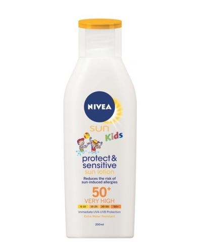 Nivea Sun Kids Protect & Sensitive losion za sunčanje SPF 50+ za djeca 200 ml