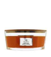WoodWick Pumpkin Praline mirisna svijeća s drvenim fitiljem 453,6 g
