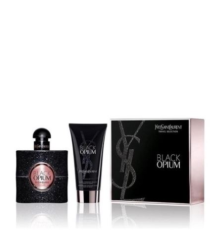 Yves Saint Laurent Black Opium parfemska voda za žene 50 ml + tělová emulze se třpytkami 50 ml poklon set