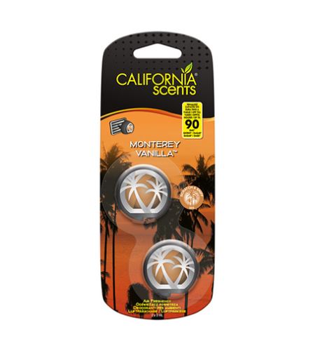 California Scents Mini Diffuser Monterey Vanilla miris za auto 2 x 3 ml