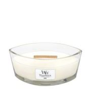 WoodWick Linen mirisna svijeća s drvenim fitiljem 453,6 g