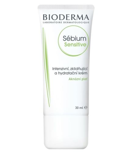 Bioderma Sébium Sensitive intenzivna umiravajuća i hidratantna krema sa kožu s aknima 30 ml