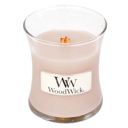 WoodWick Vanilla & Sea Salt mirisna svijeća s drvenim fitiljem 85 g