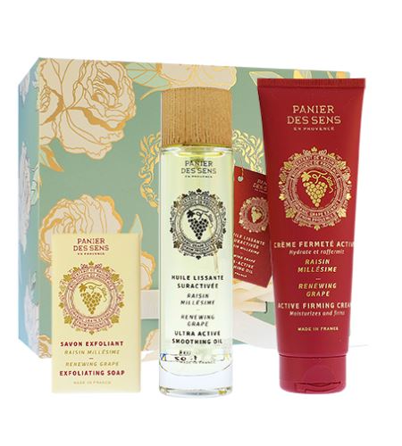 Panier Des Sens Renewing Grape SET (Soap 150g + Body Oil 100ml + Body Cream 140ml)