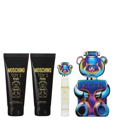 Moschino Toy 2 Pearl lak za kosu za dugotrajan učinak uniseks parfémovaná voda 100 ml + tělové mléko 100 ml + sprchový gel 100 ml + parfémovaná voda 10 ml